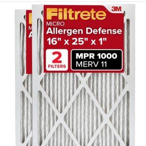 Filtrete 16x20x1‎ AC Furnace Air Filter, MERV 11, MPR 1000 2 Pack